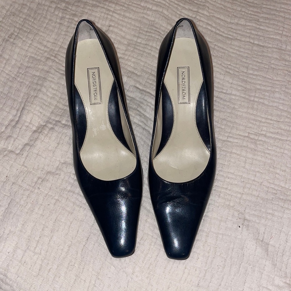Sophisticated Nordstrom brand leather heels